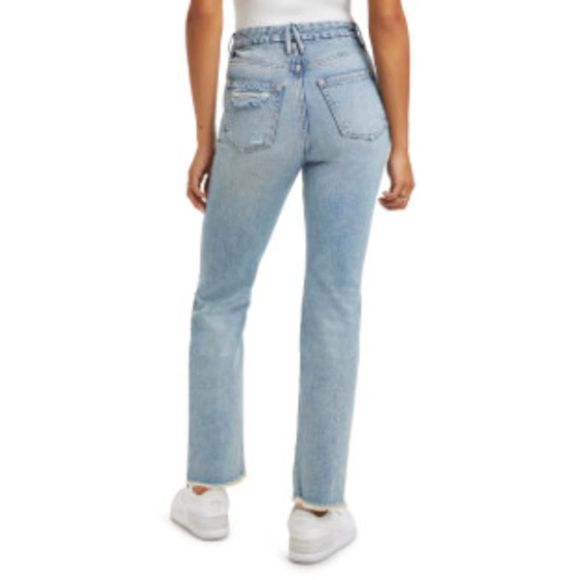 NWT Good American Good Boy High Waist Boyfriend Jeans in Indigo117, Size 2/26 - Picture 2 of 7